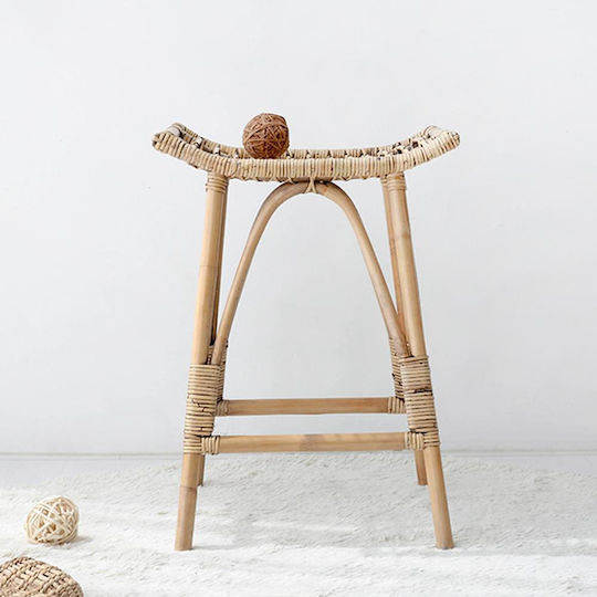 Σκαμνάκι Rattan Haunani Μπεζ 50x41x60cm Σκαμνάκι Rattan Haunani Μπεζ 50x41x60cm