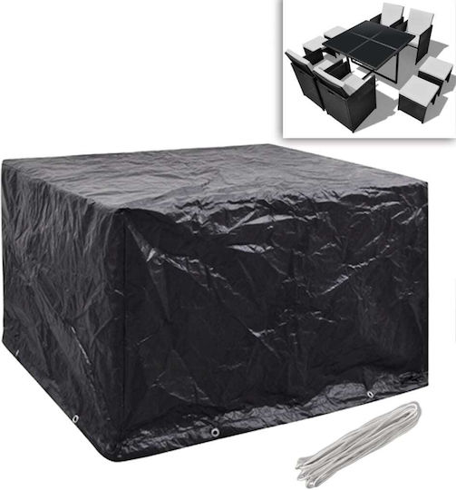 vidaXL Wasserdicht Schutzhülle Esstisch 113x113x73cm in Schwarz Farbe 2Stück
