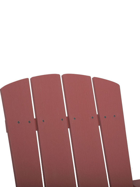 Σεζλόνγκ Ξύλινη με Κόκκινο Ύφασμα 75x50x88cm Σεζλόνγκ Ξύλινη με Κόκκινο Ύφασμα 75x50x88cm