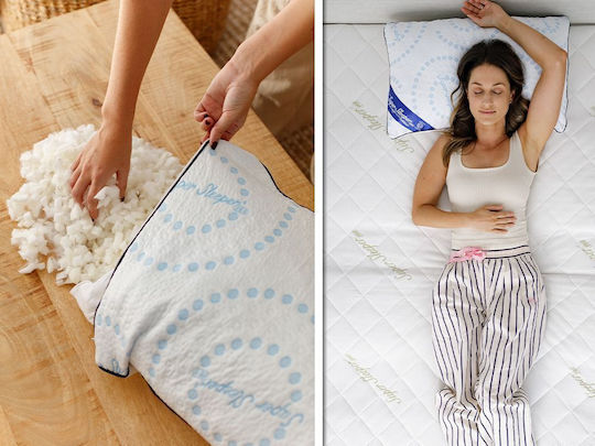 Super Sleeper Every Comfort Pillow Comfortable Adjustable Cooling Technology Pillow