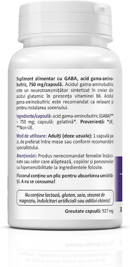 Zenyth GABA / Taurină / 5 HTP 750mg 30 Capsule E-commerce site