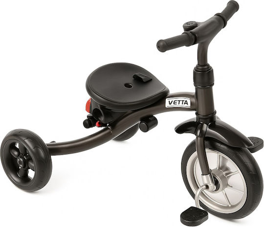 Kikka Boo Kids Tricycle Bicycle Melange Convertible with Storage Space, Tent & Parental Handle for 2-6 Years Brown