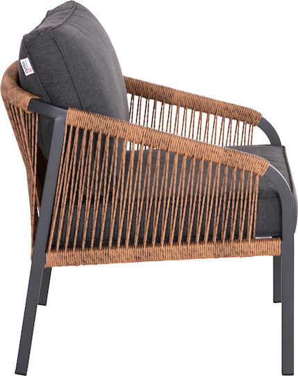 Sessel Maybel Anthracite, Brown 67x74x72cm Sessel Maybel Anthracite, Brown 67x74x72cm