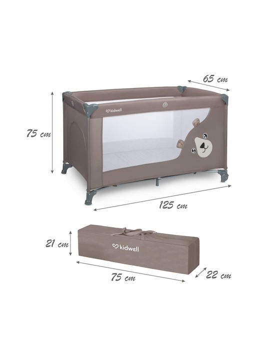 Kidwell Loc de joacă cu Saltea Bej 65x125cm