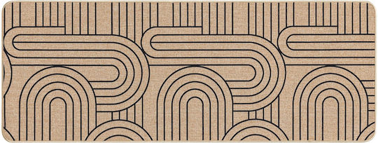 Douceur d'Intérieur Küchenmatte für den Flur mit rutschfestem Unterlage Beige 45x120εκ.