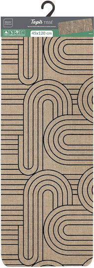Douceur d'Intérieur Küchenmatte für den Flur mit rutschfestem Unterlage Beige 45x120εκ.