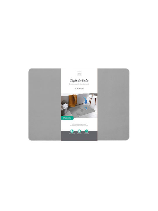 Douceur d'Intérieur Non-Slip Bath Mat Diatonella Gray 50x70cm