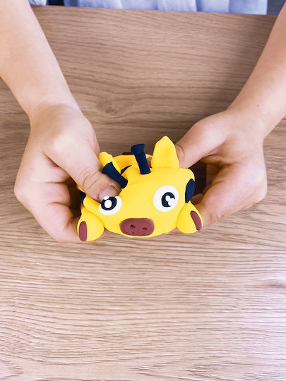 Okto Squishy Hero SquiRaff Παιδικός Πηλός Σετ Κίτρινος