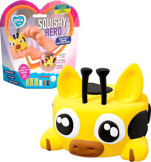 Okto Squishy Hero SquiRaff Παιδικός Πηλός Σετ Κίτρινος