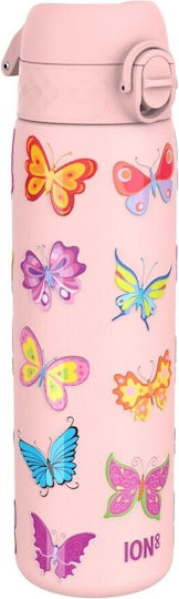 Ion8 Kids Water Bottle Butterfly Aluminium Pink 600ml