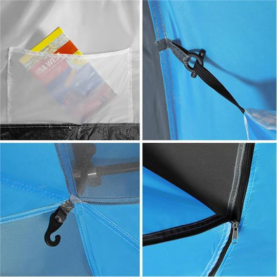 Nils Highland Winter Camping Tent Tunnel Mountaineering Blue with Double Cloth for 6 People Waterproof 4000mm 570x210x200cm