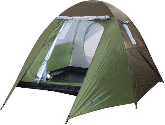 Campus Curacao Καλοκαιρινή Σκηνή Camping Igloo Πράσινη με Διπλό Πανί για 5 Άτομα 240x210x175εκ.