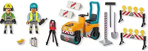 Playmobil Екшън герои Булдозер & Работници за 4-10 години