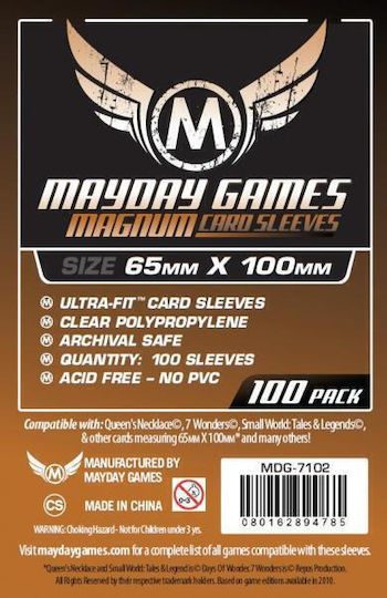 Mayday Games Ultra Fit Premium Card Sleeves Standard Size 80τμχ Clear