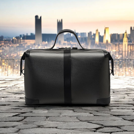 Porsche Design Weekender Σακ Βουαγιάζ Μαύρο από Δερματίνη Μ50xΠ22xΥ32εκ.