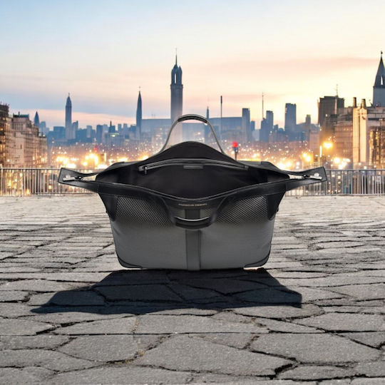 Porsche Design Weekender Σακ Βουαγιάζ Μαύρο από Δερματίνη Μ50xΠ22xΥ32εκ.