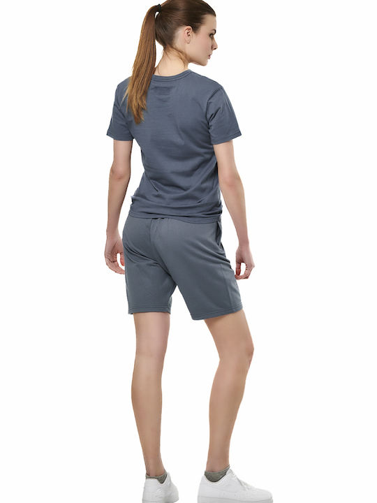 Damen Sportliche Bermuda Blau