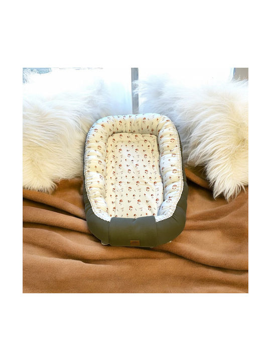 Grandes Suenos Бебешка възглавница-гнездо Olive Green 80x100бр Grandes Suenos Бебешка възглавница-гнездо Olive Green 80x100бр