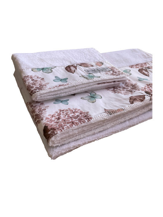 Grandes Suenos Set de prosoape pentru copii 2pcs White 75 cmx100cm Grandes Suenos Set de prosoape pentru copii 2pcs White 75 cmx100cm