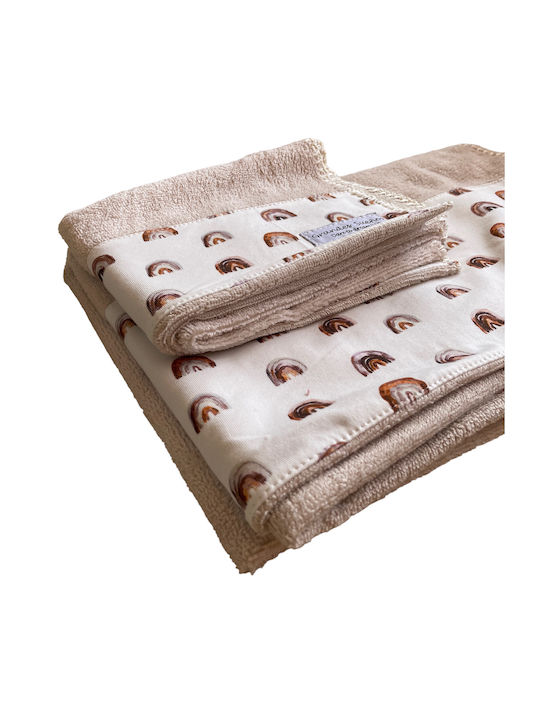 Grandes Suenos Set de prosoape pentru copii 2pcs Natural 75 cmx100cm Grandes Suenos Set de prosoape pentru copii 2pcs Natural 75 cmx100cm