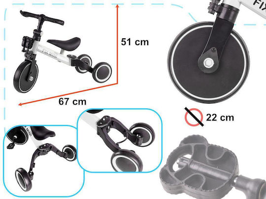 Trike Fix Triciclete Pentru Copii 3 În 1 Pentru 1.5+ Ani Alb