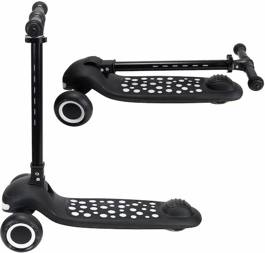 Action One Kinder 3-Rad-Roller Punkte Frontlicht am Lenker Plattform Schwarz