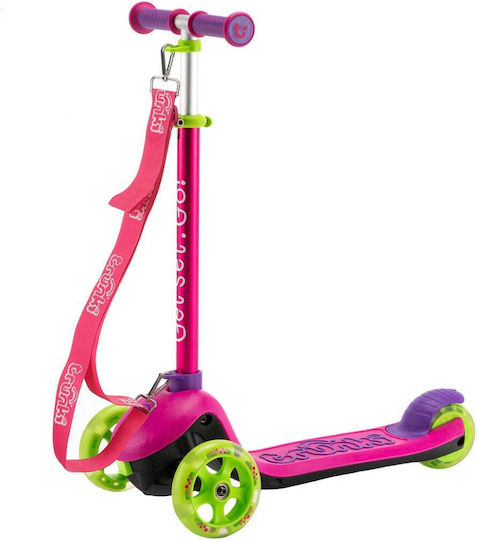 Trunki Trotinetă Copii Pliabilă cu 3 Roți pentru 3+ Ani Roz