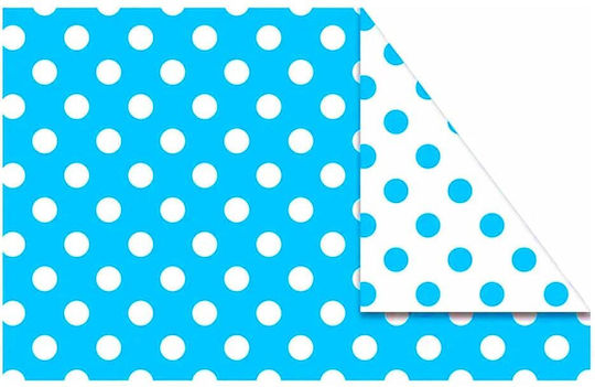 Fabi Cardboard Polka Dot Double Sided Light Blue 50x70cm