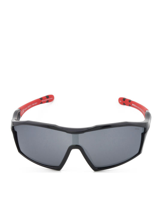 Invu Αθλητικά Παιδικά Γυαλιά Ηλίου με Polarized Φακό Μαύρα για 7-11 Ετών