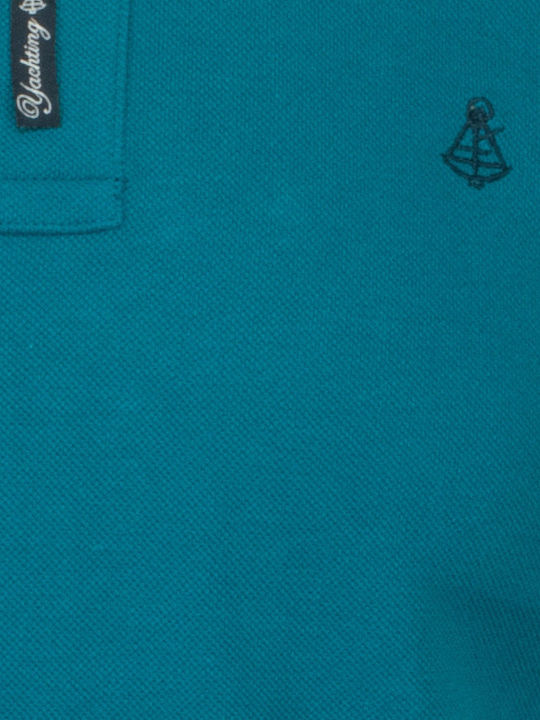Polo Kurzarmbluse Petrol Blue