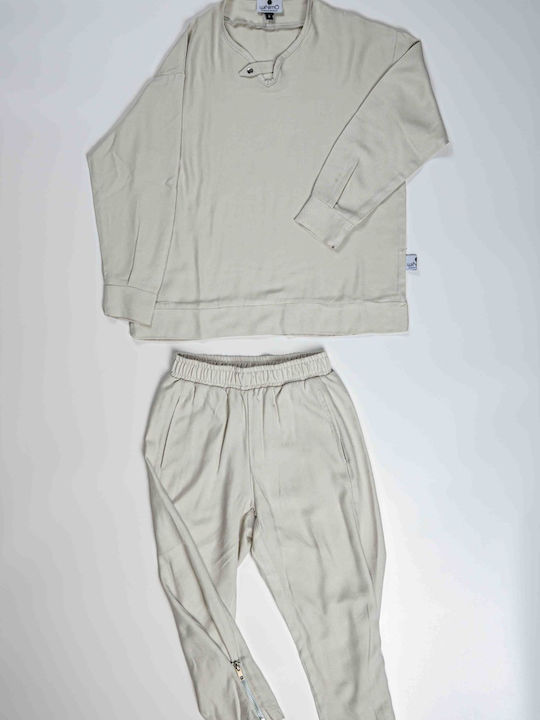 Παιδικό Σετ με Παντελόνι Καλοκαιρινό 2τμχ Natural Viscose Sand