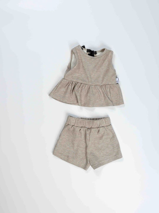 Kids' Set with Shorts Summer 2pcs Beige