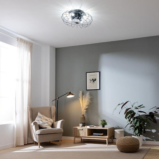 Cecotec EnergySilence Lampaero 600 Natural Ceiling Light 28cm with Light Fixture Beige / Black