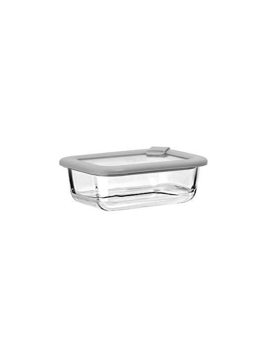 Estia Microwave Glass Lunch Box Colorseal Gray 370ml