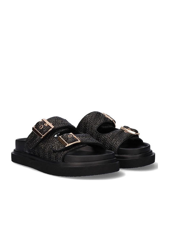 Women's Flat Sandals in Black Color