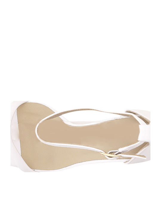 Sandra Leather Sandals White