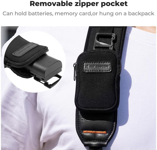 K&f Concept Urban Wander 01 Camera Neck Strap Black Kf13.184