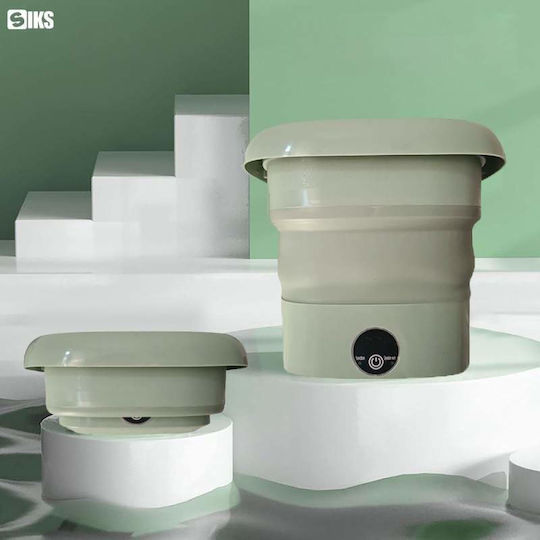 Siks Mini Washing Machine Portable Foldable 1 Washing Program 40w Power 0.8 Kg Capacity Green