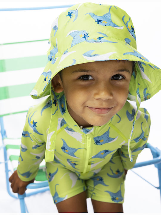 Zoocchini Kids' Hat Bucket Fabric Sunscreen Green