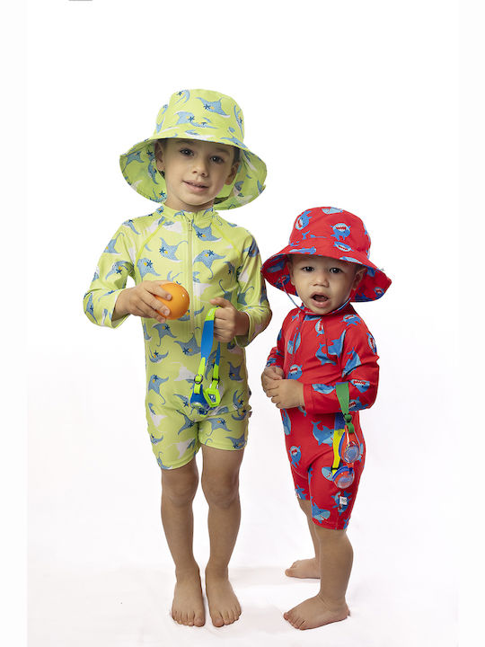 Zoocchini Kids' Hat Bucket Fabric Sunscreen Green