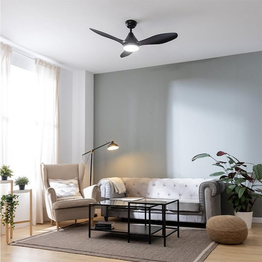 Cecotec EnergySilence Aero 5200 Ceiling Fan 122cm with Light Fixture Black