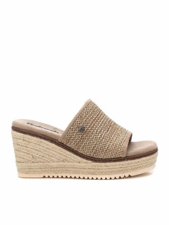 Damenplattformen Beige