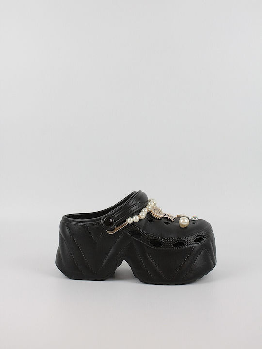 Exe Femei Sabot Negre