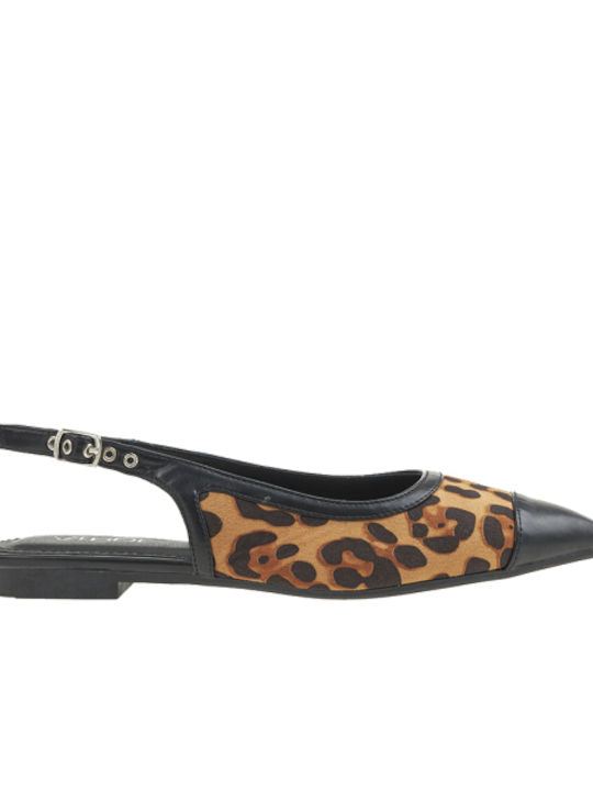 Leopard Ballerinas Brown