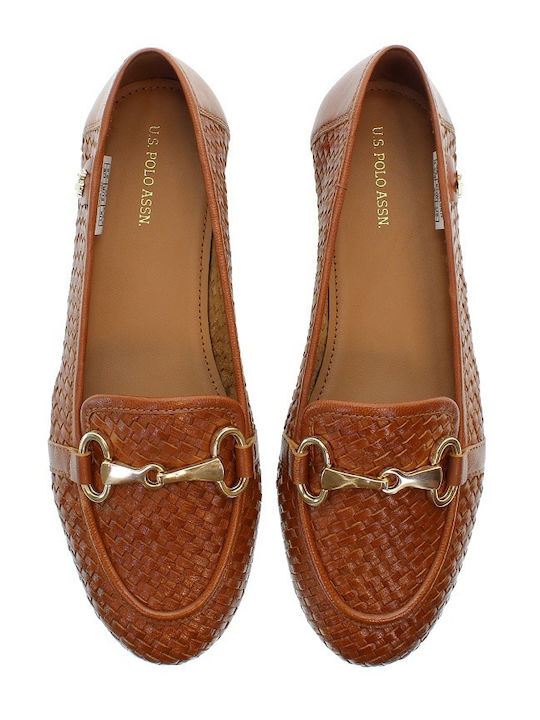 Δερμάτινα Γυναικεία Loafers σε Ταμπά Χρώμα