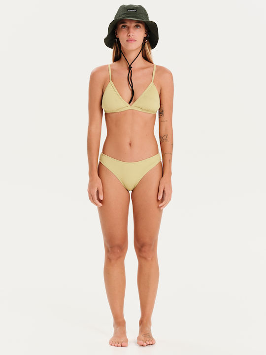 Bikini Set Top & Slip Bottom with Adjustable Straps Green