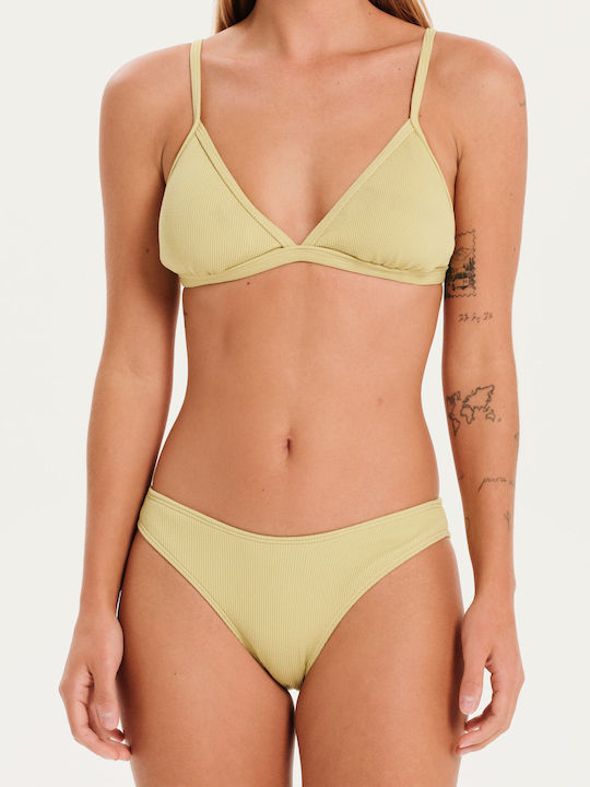 Bikini Set Top & Slip Bottom with Adjustable Straps Green