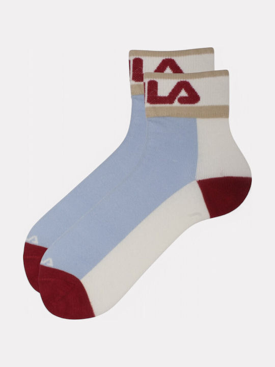 FILA Quarter Women's Socks Wine Cream 3Pack