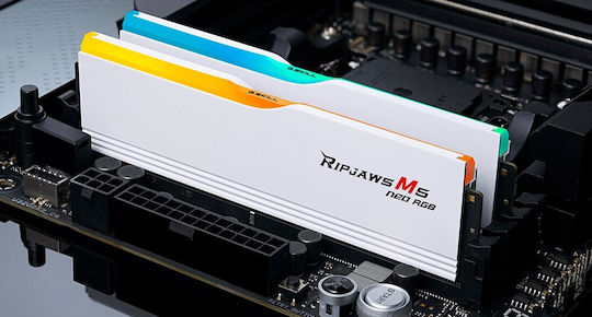 G.Skill Ripjaws M5 Neo RGB 64GB DDR5 RAM cu 2 module (2x32GB) și