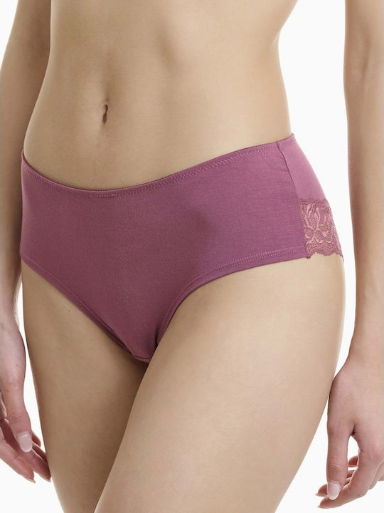 Bamboo Femeie Slip cu Dantelă Roz